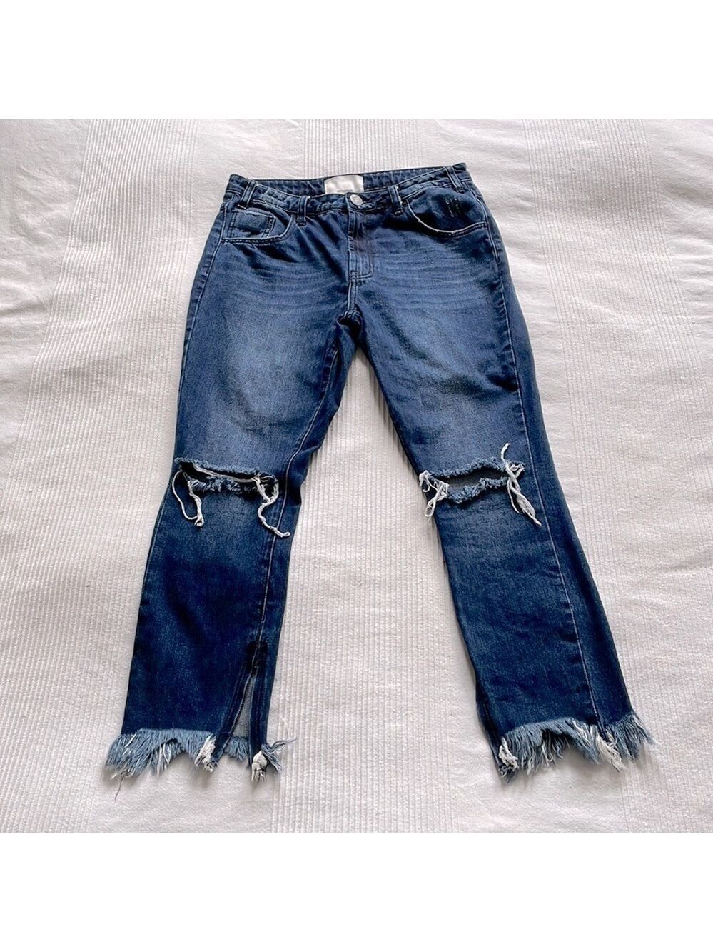 One Teaspoon Freebirds High Waist Jeans Dark Blue Wash Size 29